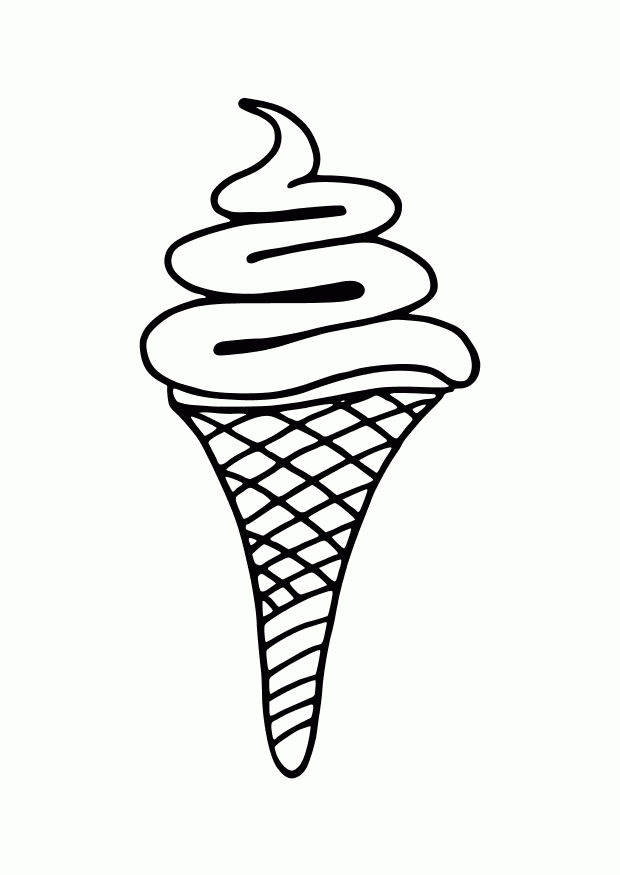 Free Ice Cream Cone Coloring Page, Download Free Ice Cream Cone