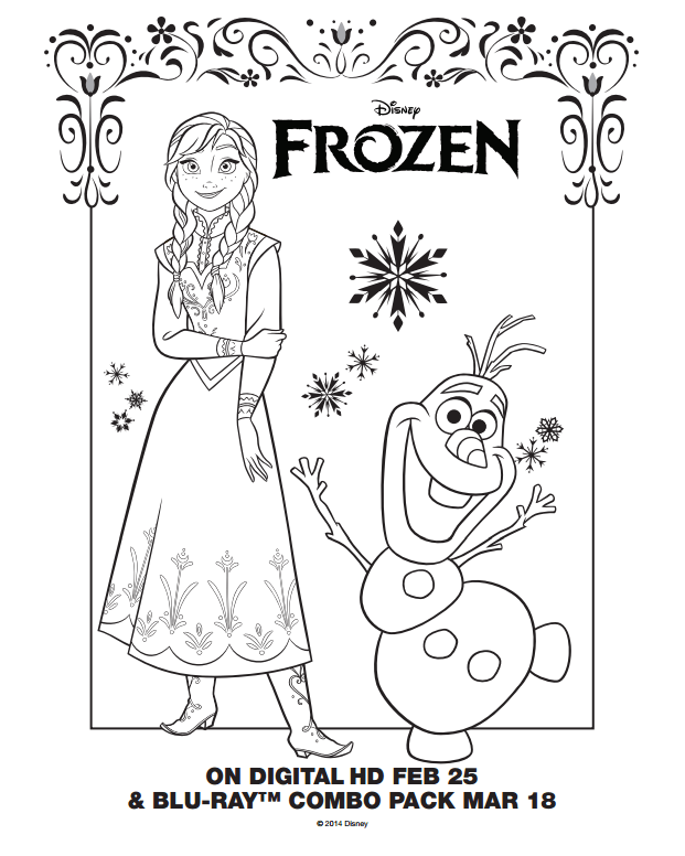 Free Frozen Coloring Pages , Download Free Frozen Coloring Pages png
