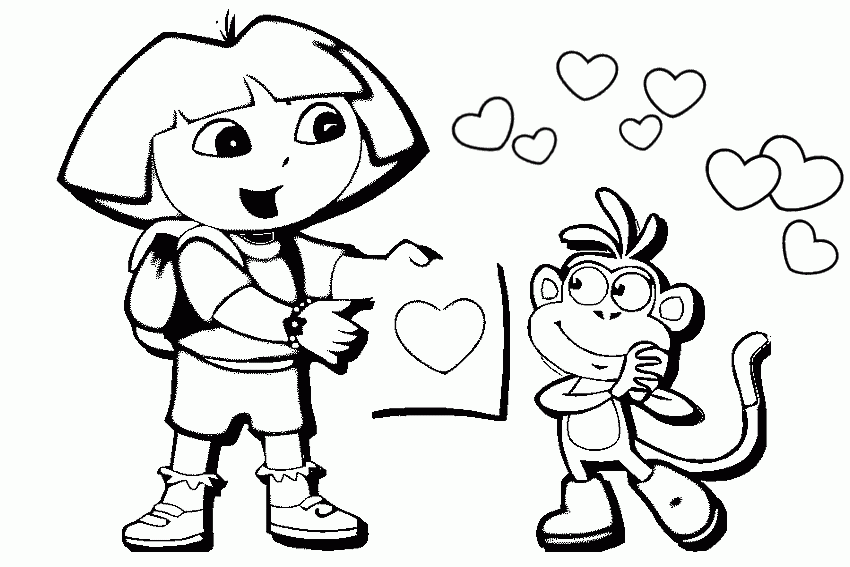 Free Coloring Pages Of Dora And Boots, Download Free Coloring Pages Of