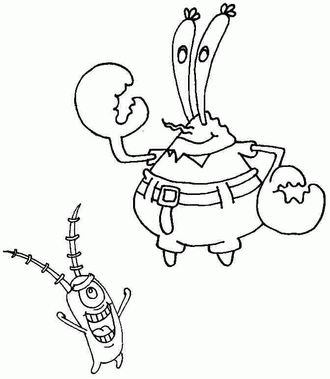 spongebob plankton coloring pages Clip Art Library
