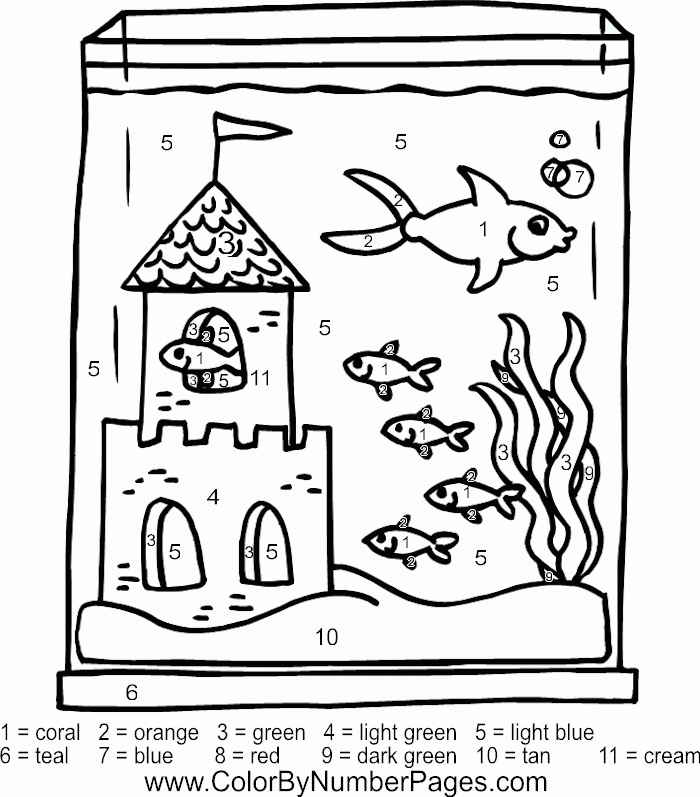 Free Fish Tank Coloring Page, Download Free Fish Tank Coloring Page png