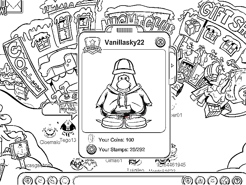 club penguin coloring sheets Clip Art Library