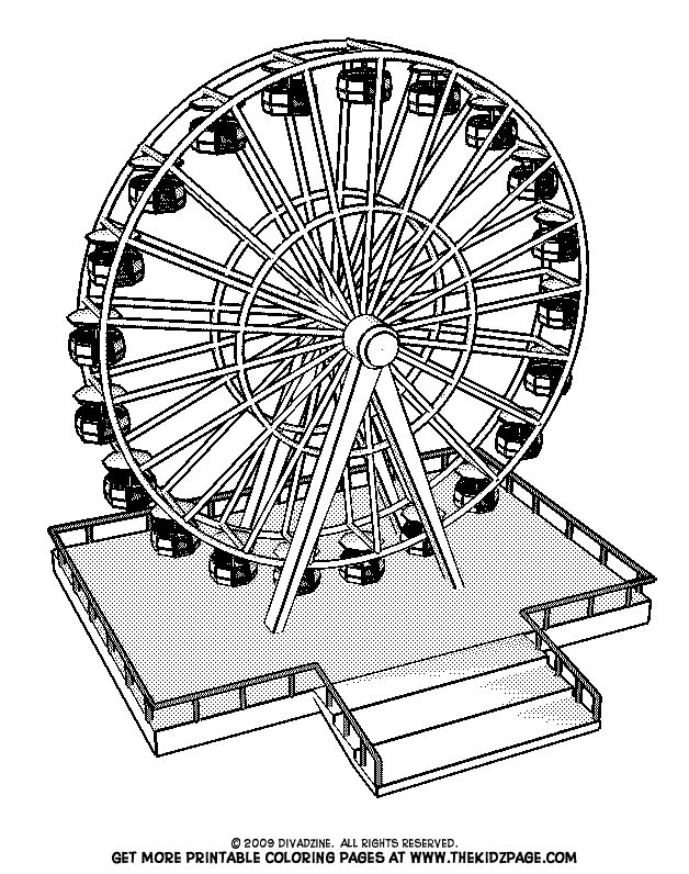 Ferris Wheel Coloring Page