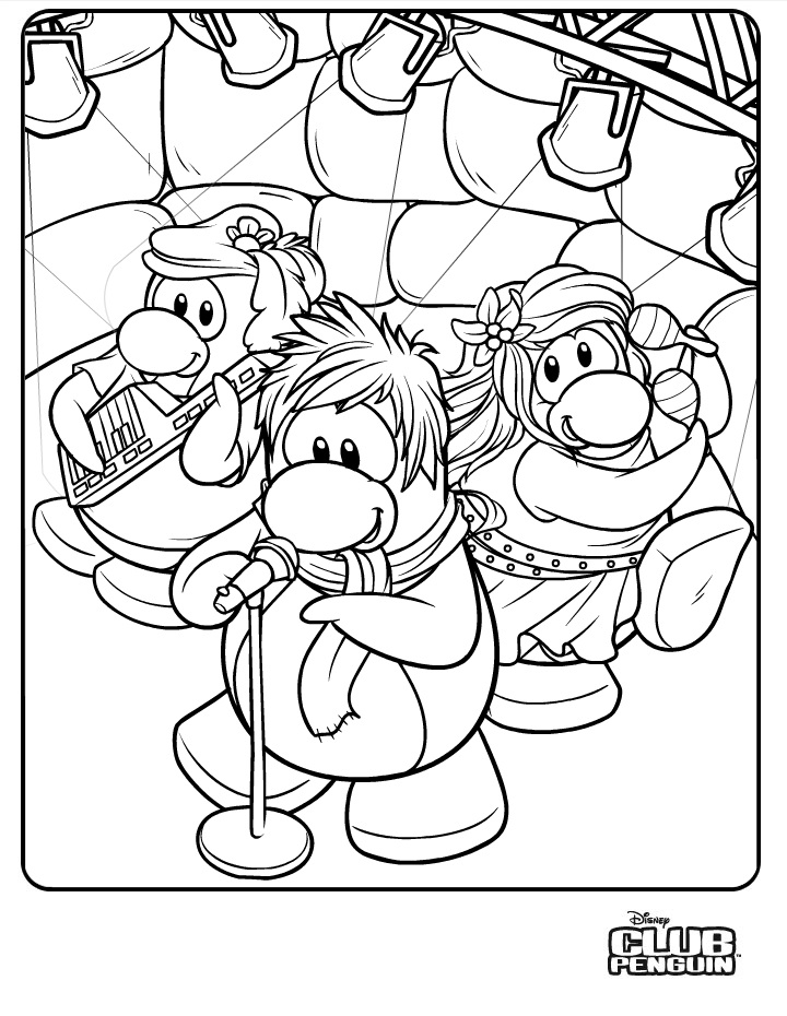 Free Club Penguin Printable Coloring Pages, Download Free Club Penguin