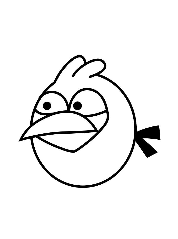 Yellow Angry Bird Coloring Page