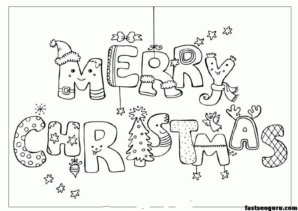 Christmas Colouring Pictures To Print - Clip Art Library