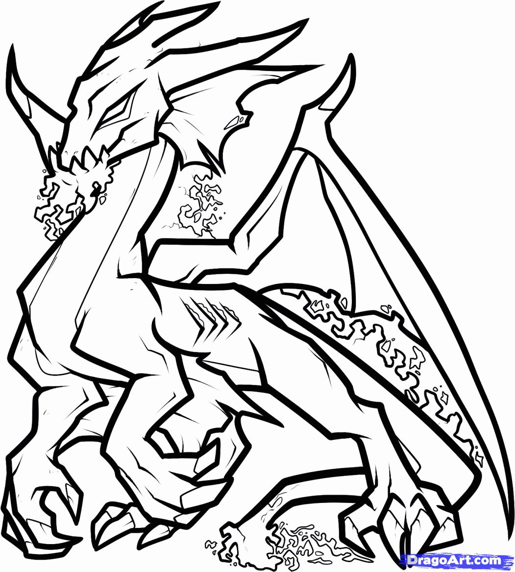 Lightning Dragon Coloring Pages