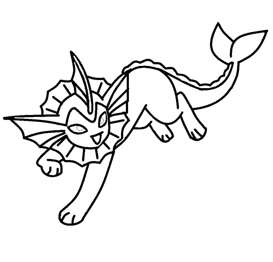 Free Pokemon Vaporeon Coloring Pages, Download Free Pokemon Vaporeon