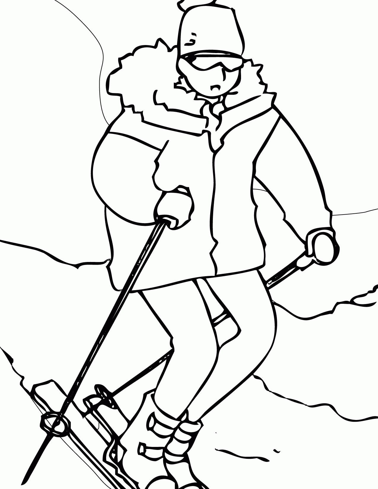 coloring pages for kids winter sports Clip Art Library