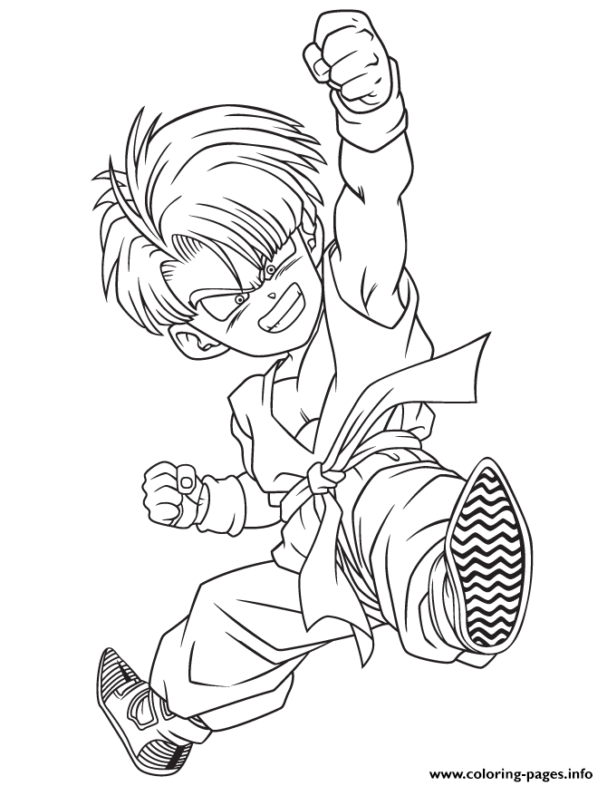 Free Coloring Pages Of Trunks In Dbz, Download Free Coloring Pages Of