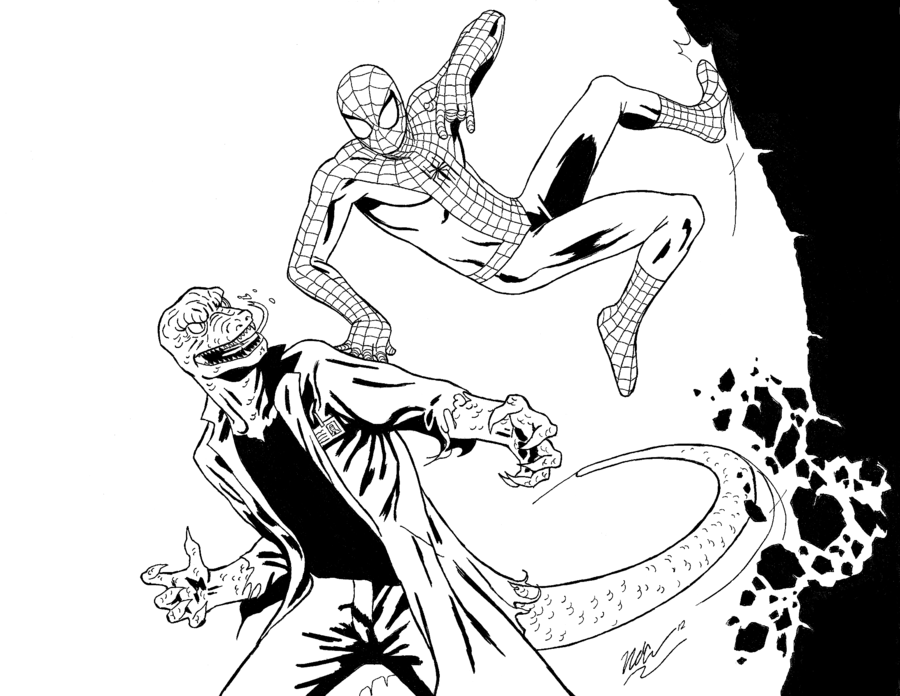 marvel lizard coloring pages 648095
