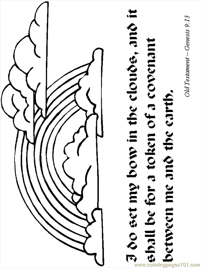 noahs ark colouring rainbow 662846