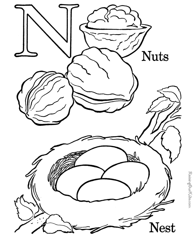 letter n coloring pages for preschool Clip Art Library
