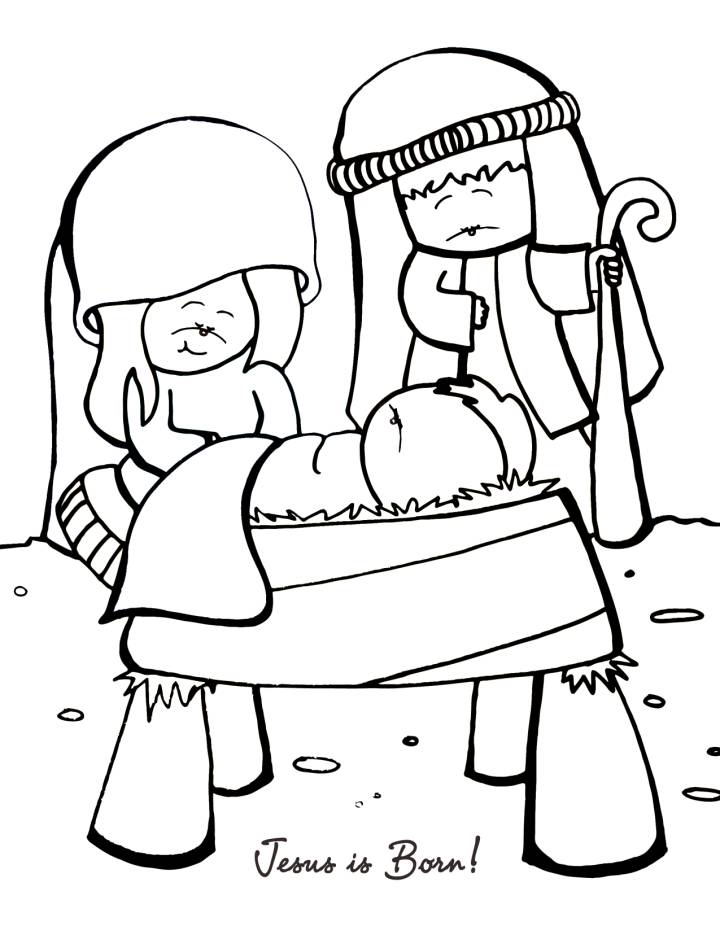 Free The Birth Of Jesus Coloring Page, Download Free The Birth Of Jesus