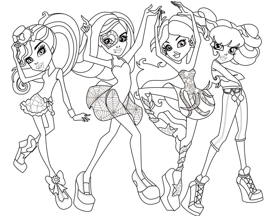 Monster High Coloring Pages Free Printable Coloring Sheets