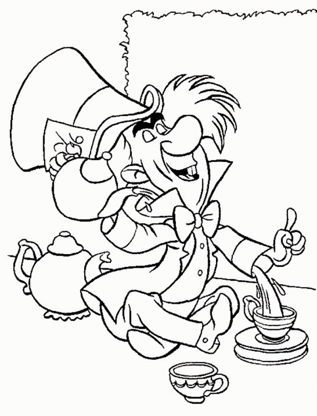 Printable Trippy Alice In Wonderland Coloring Pages Machine sousouo
