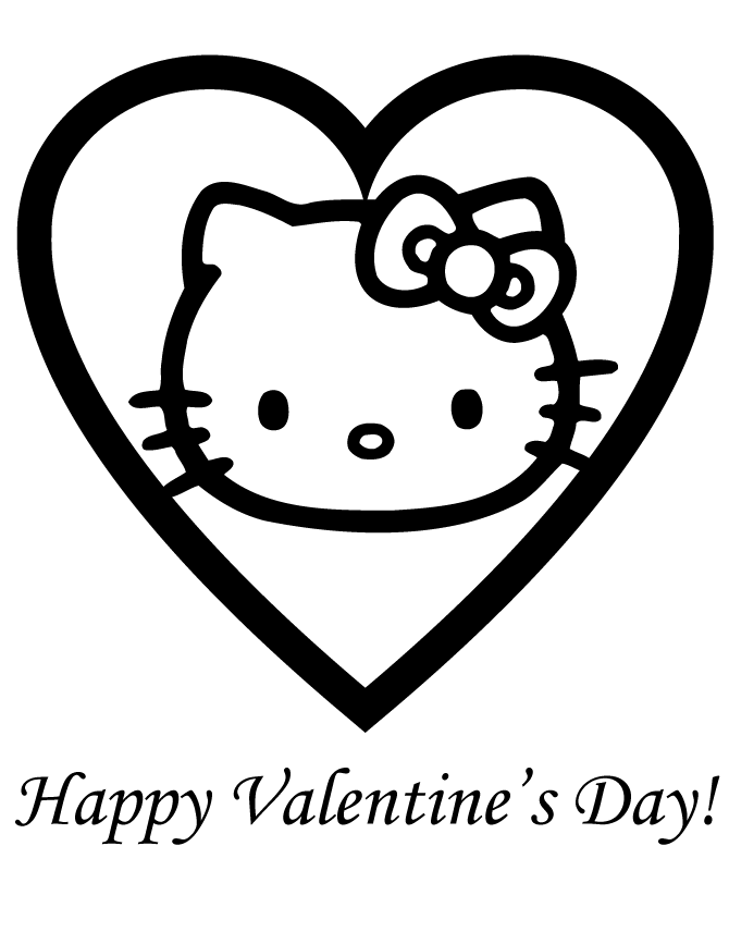 Free Hello Kitty Valentine Coloring Pages, Download Free Hello Kitty