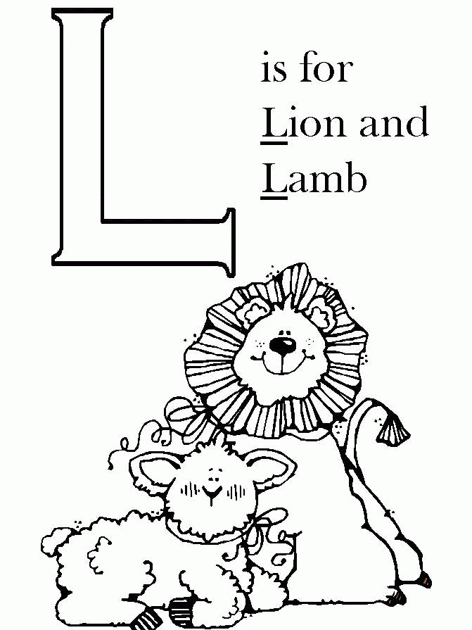 lion and lamb coloring page 635792