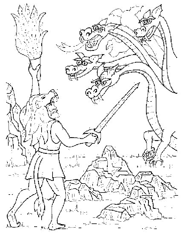 dragon and knight coloring sheet 544494