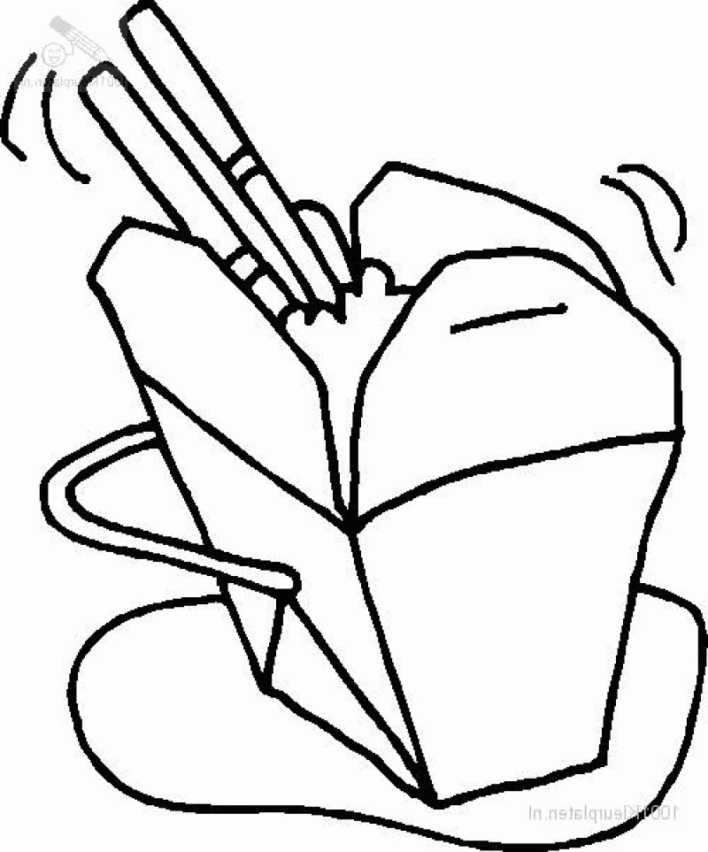 chinese food to color Clip Art Library