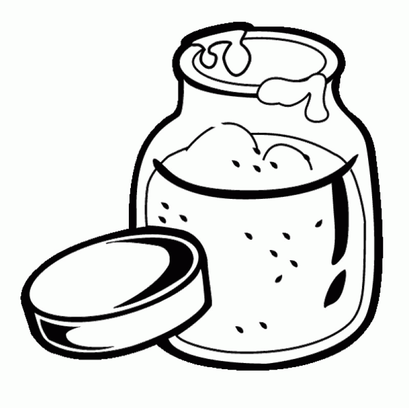 Jar Of Jam Coloring Pages