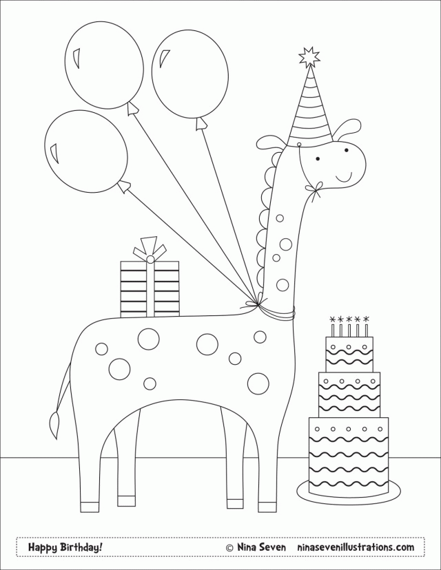 cute birthday coloring pages 605499