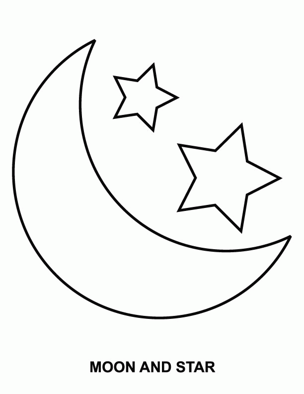 moon and star coloring page 552567