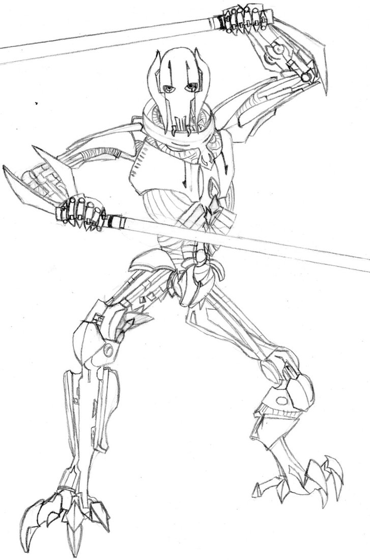 general grievous star wars coloring pages Clip Art Library