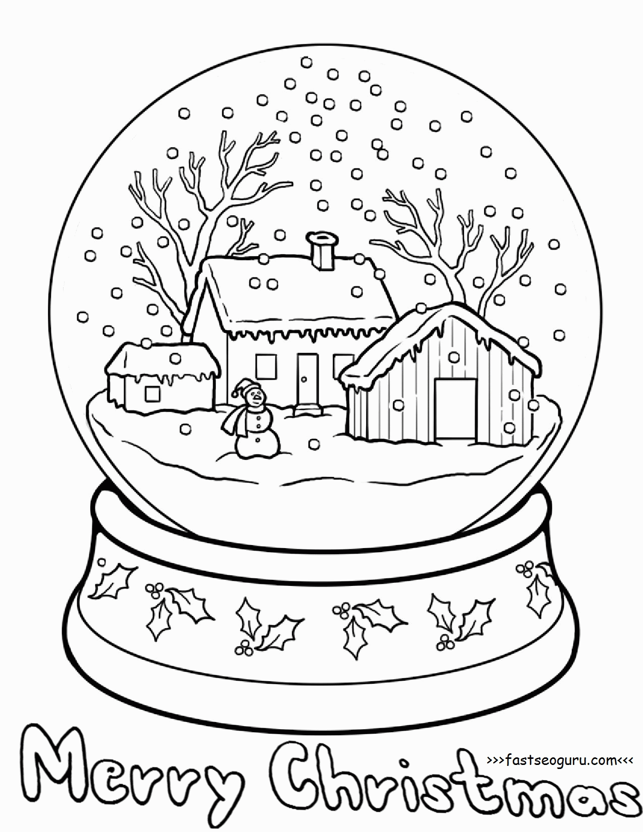 Easy Christmas Scenery Drawing Let's celebrate by drawing a few very