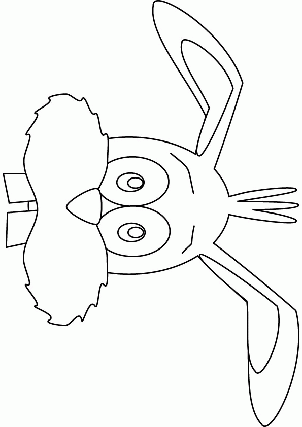 Rabbit Mask Coloring Page