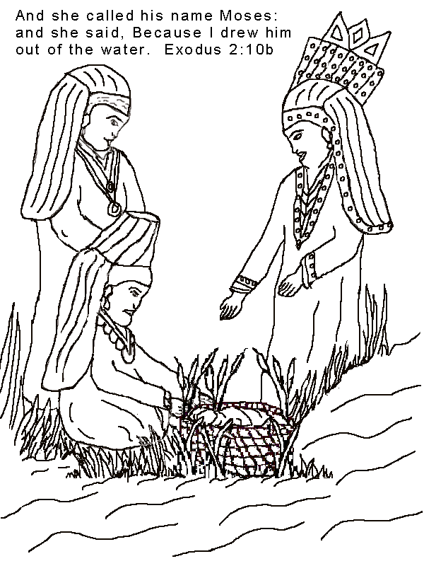 Baby Moses Coloring Page Free Printable Coloring Pages