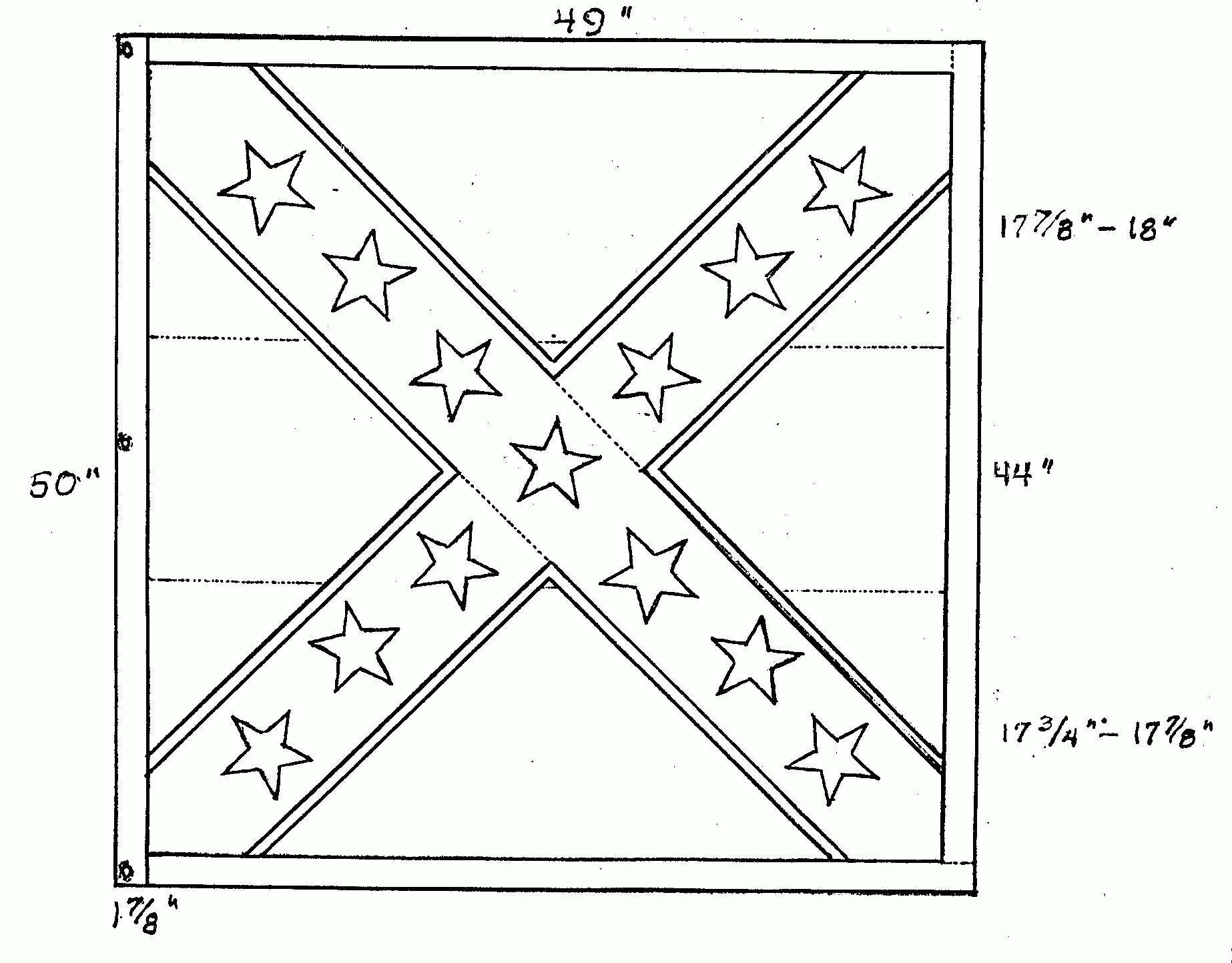 Confederate Flag Coloring Page
