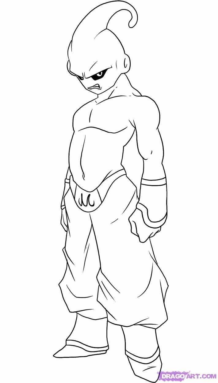 DBZ Kid Buu Coloring Pages Unleash Your Inner Villain