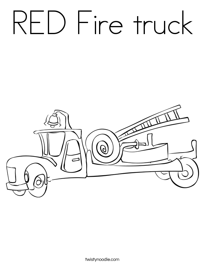 red fire truck coloring page Clip Art Library