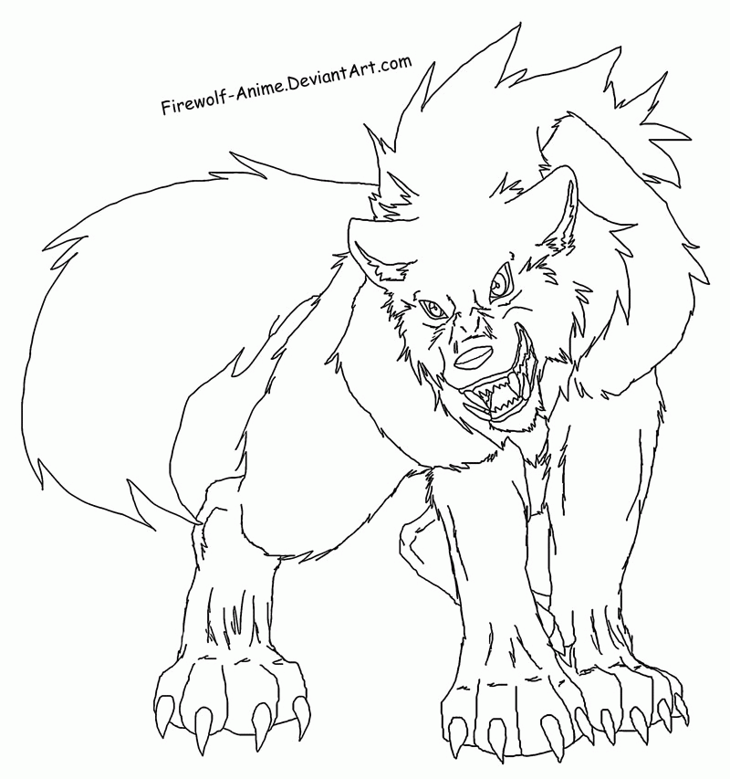 Printable Wolf Coloring Pages