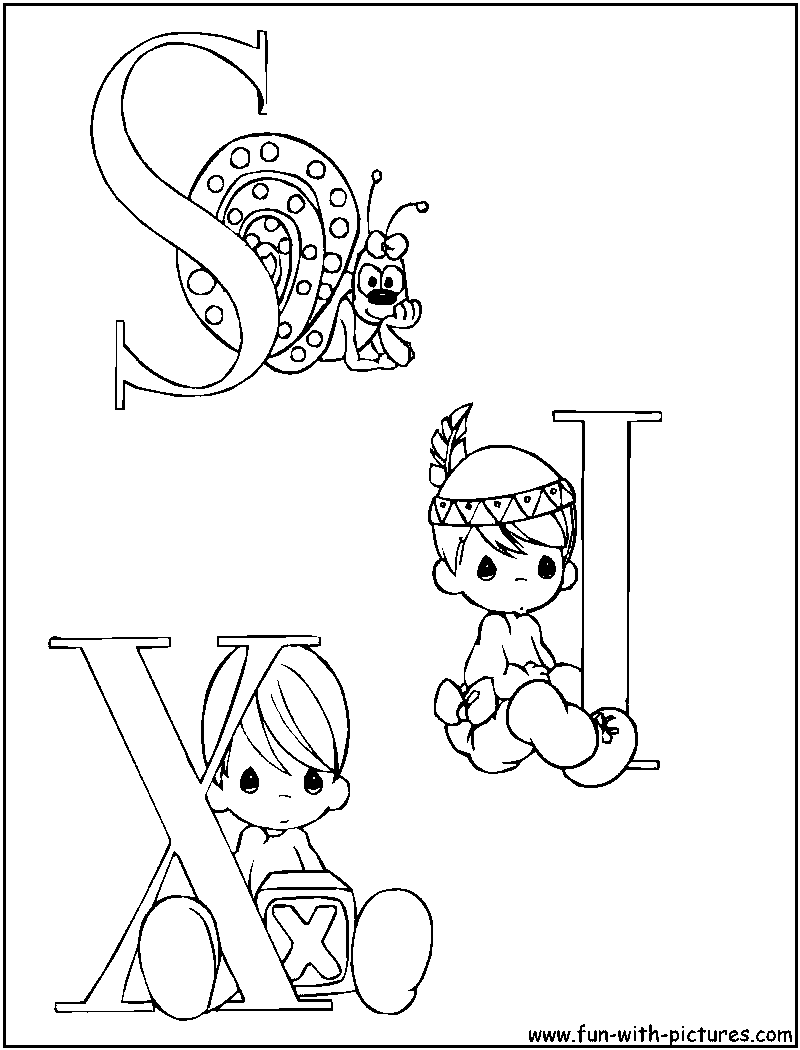 Free Precious Moments Alphabet A Z Coloring Pages, Download Free
