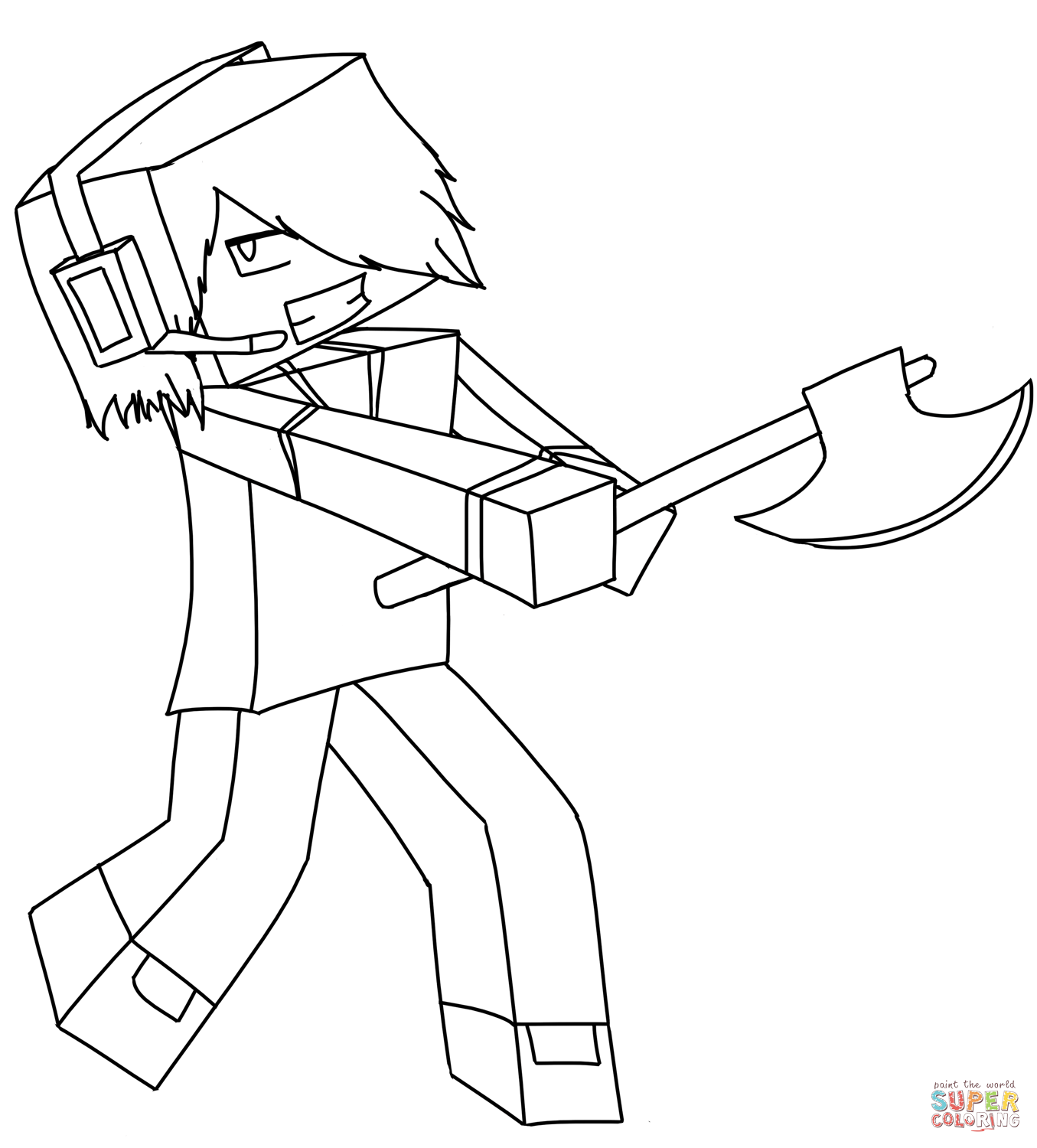 minecraft steve coloring pages Clip Art Library