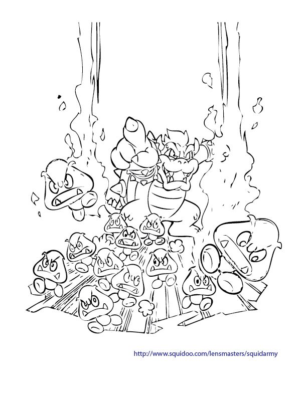 Free Super Mario Fire Flower Coloring Pages, Download Free Super Mario