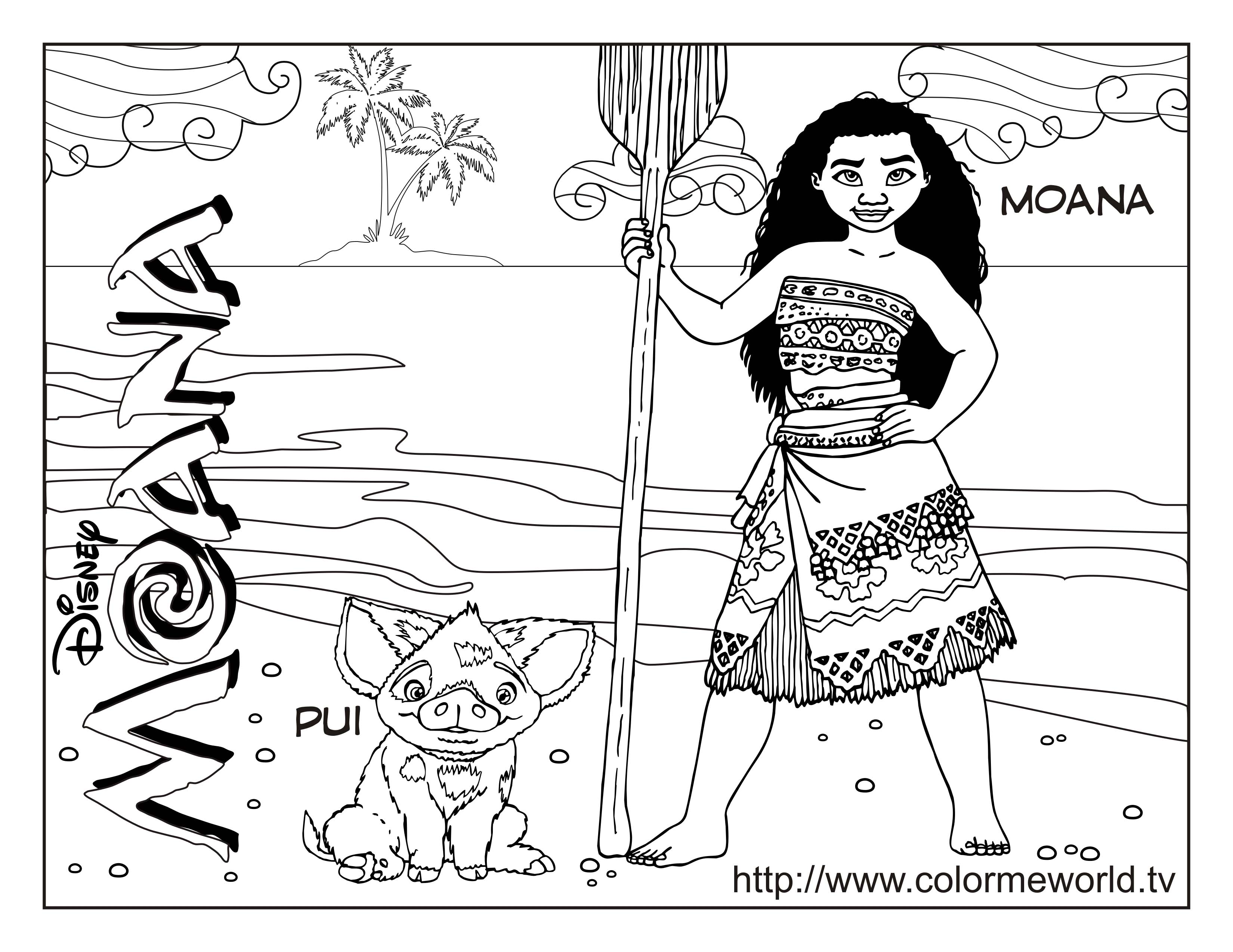 moana printable coloring pages 654235