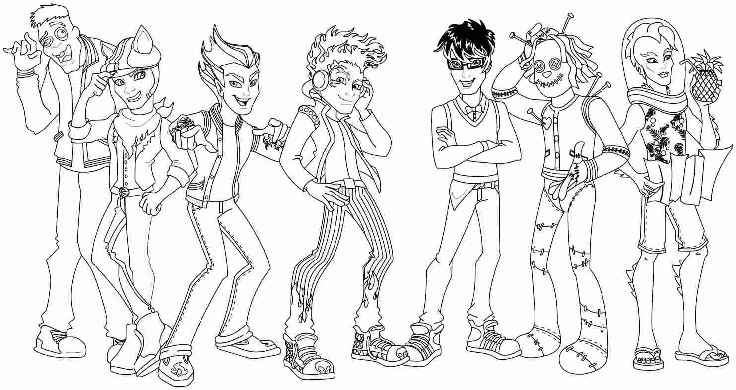 Monster High Boys Coloring Pages