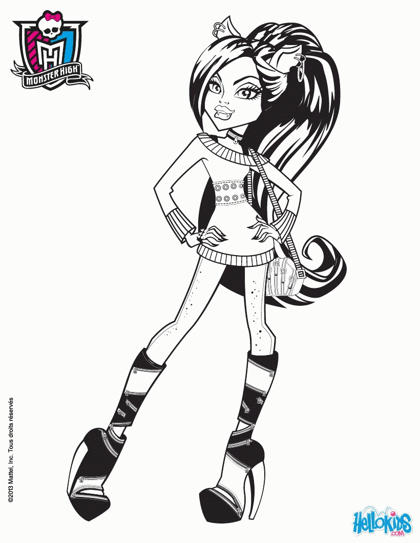 monster high clawd coloring pages Clip Art Library