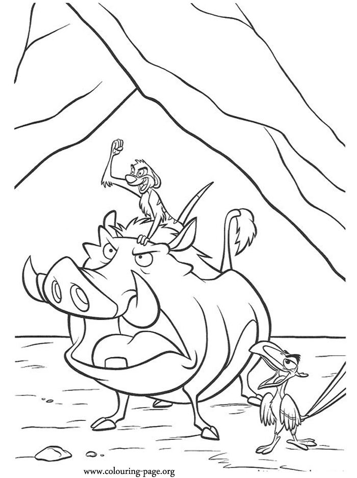 lion king coloring pages pumbaa Clip Art Library