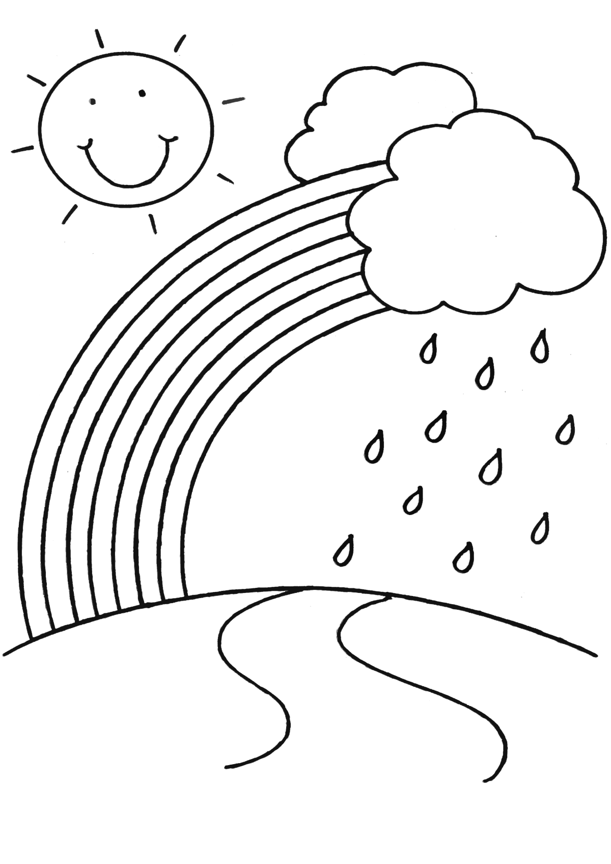 Coloring Pages for Kids Rainbow Playhouse