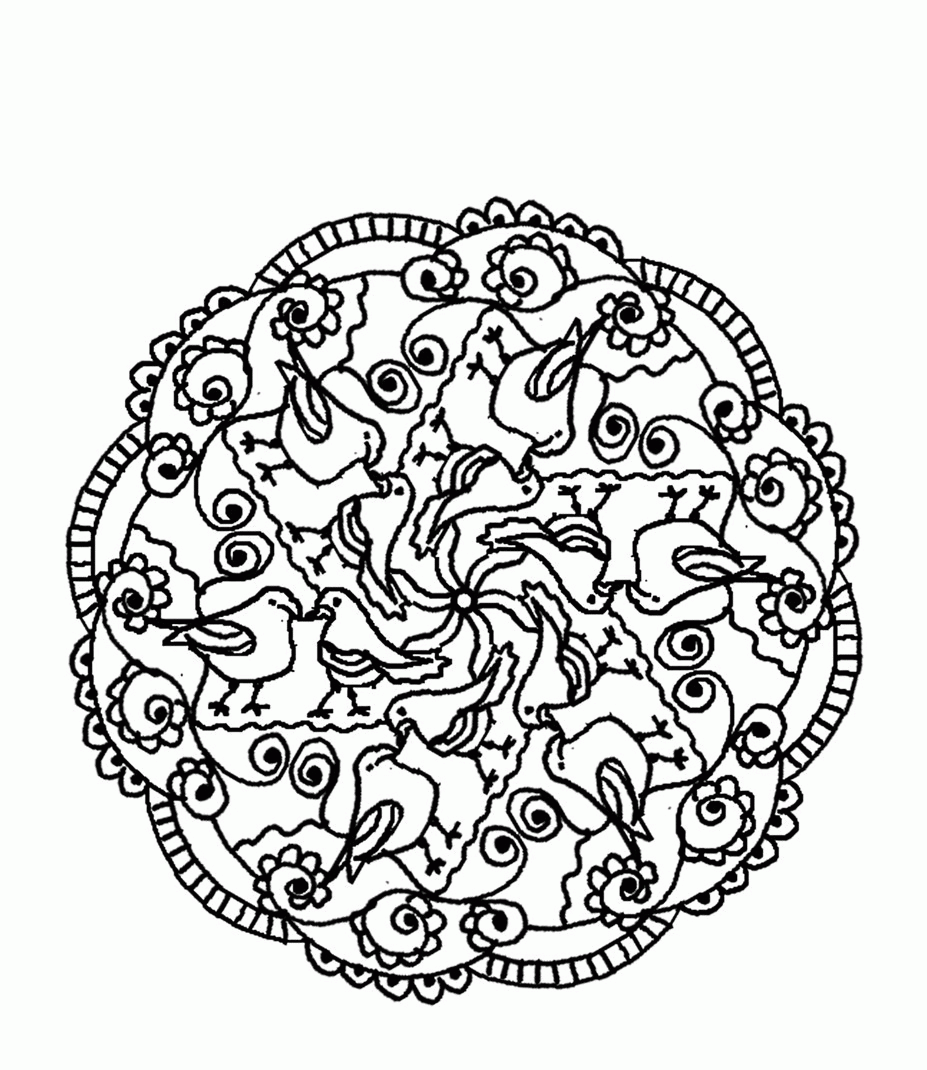 Free Winter Mandala Coloring Pages, Download Free Winter Mandala