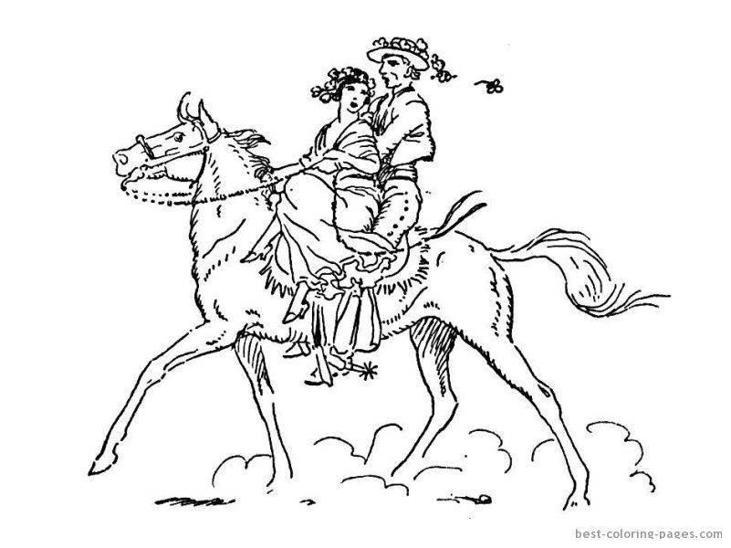 Free Horse Riding Coloring Pages, Download Free Horse Riding Coloring