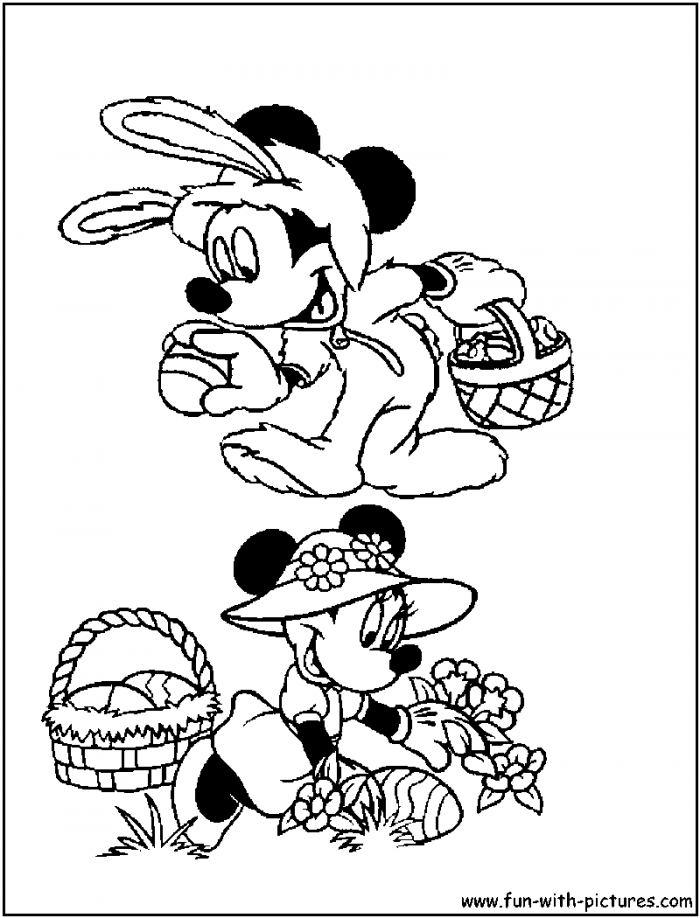 Free Mickey Mouse Easter Coloring Pages, Download Free Mickey Mouse