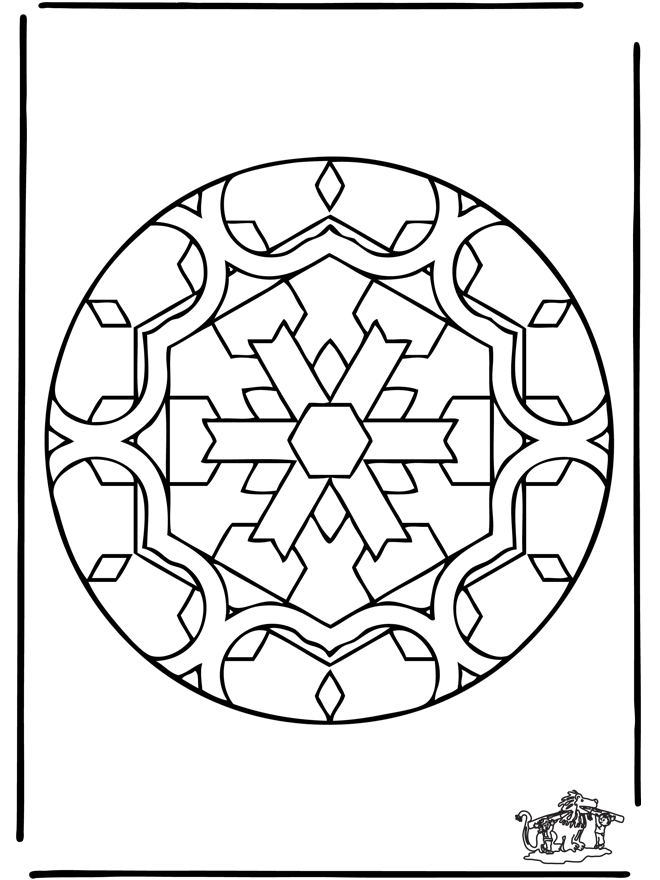 Free Winter Mandala Coloring Pages, Download Free Winter Mandala