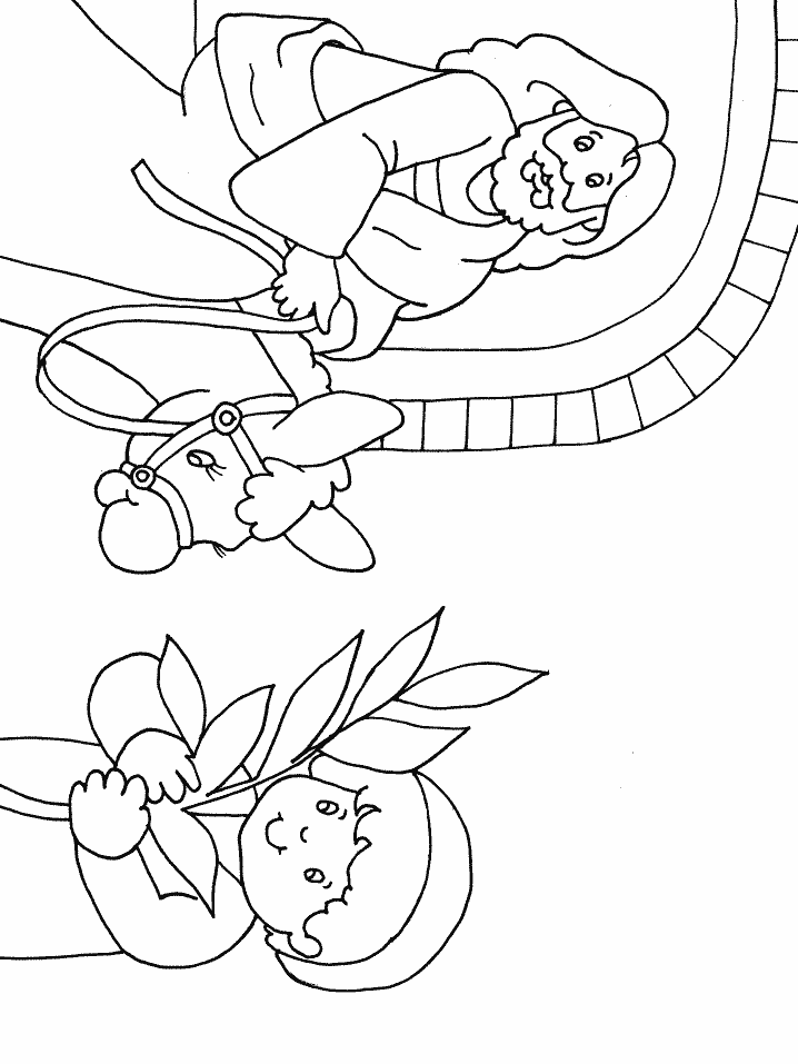 palm sunday coloring sheet Clip Art Library