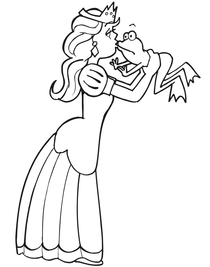 Free Frog Prince Coloring Pages, Download Free Frog Prince Coloring