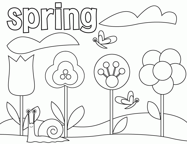 Free Preschool Spring Coloring Pages, Download Free Preschool Spring